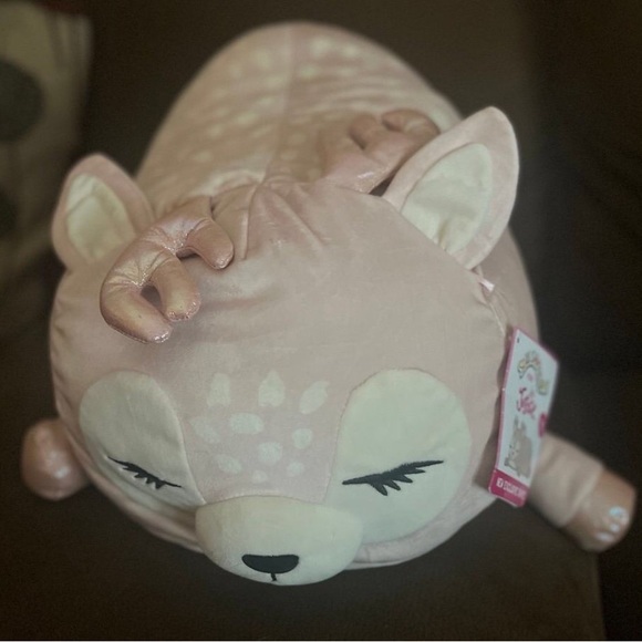 IVY 🦌 Pink Deer Laying Hugmees Original Squishmallow By Kellytoy NWT - Picture 2 of 6